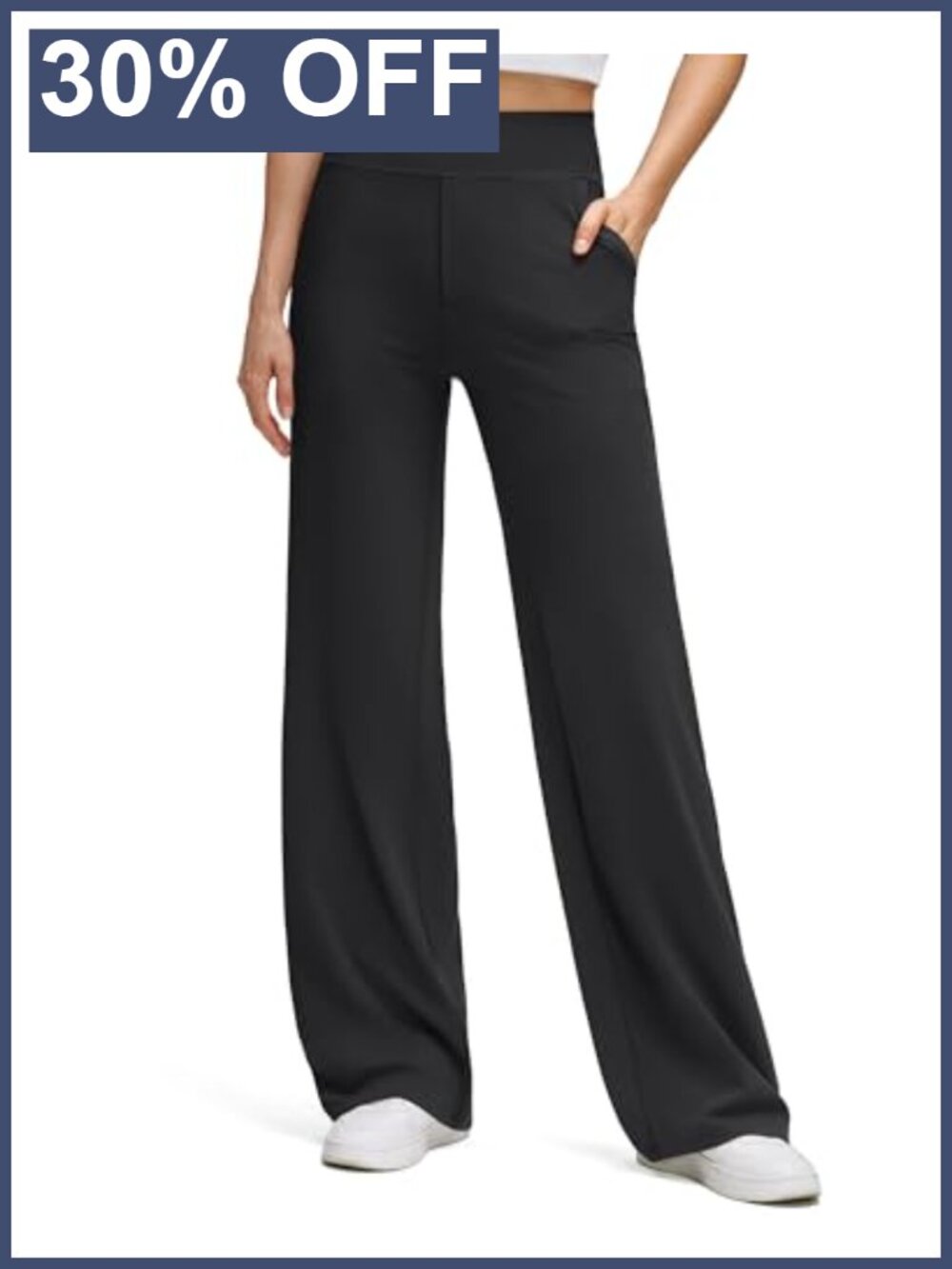 Wide Leg High Stretch Yoga Pants with Pockets Soft Comfy Pull On